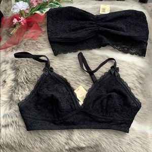 Aerie Lace Bralette and bandeau bra